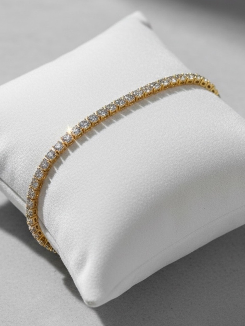 18K Gold Plated, 11.7CTW Moissanite Tennis Bracelet